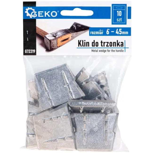 GEKO Wiggen voor handvat - met haken - 6 mm dik - set van 10 stuks