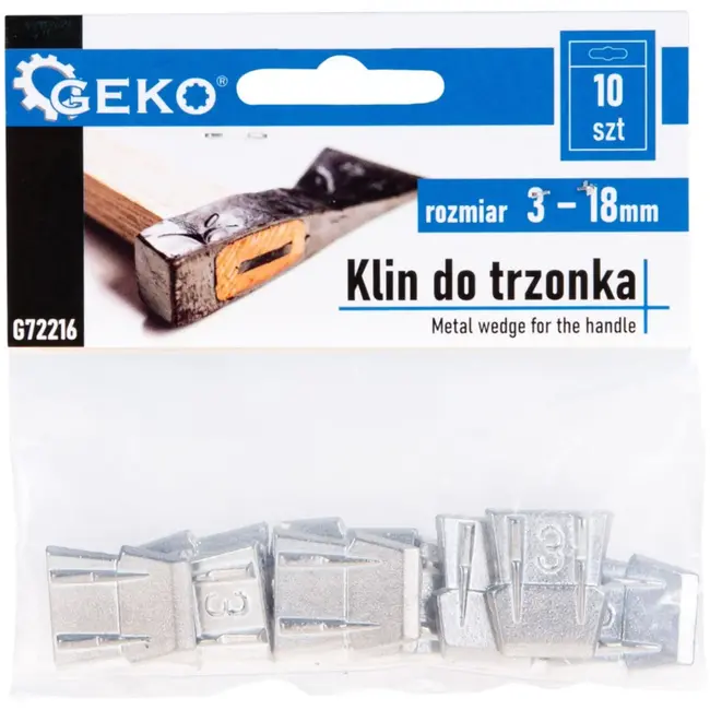 GEKO Wiggen voor steelmaat 3 - Metalen wiggen - Set van 10 stuks - 3 mm dikte