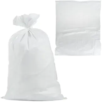 GEKO Witte polypropyleen zak - 80x125 cm - 80 kg draagkracht - Weerbestendig - 100 stuks