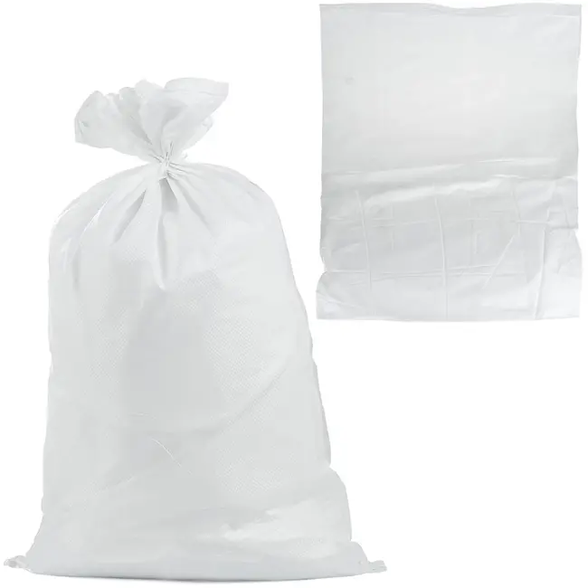 GEKO Witte polypropyleen zak - 80x125 cm - 80 kg draagkracht - Weerbestendig - 100 stuks