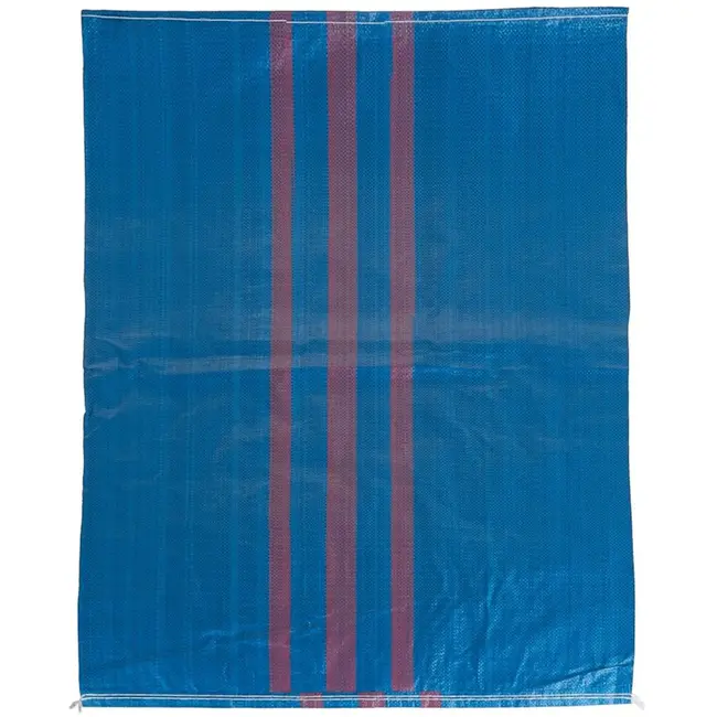 GEKO Grote geweven polypropyleen zak - 65x105 cm - 50 kg draagkracht - blauw/rood - 100 stuks