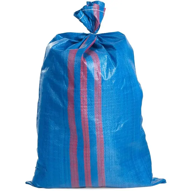 GEKO Grote geweven polypropyleen zak - 65x105 cm - 50 kg draagkracht - blauw/rood - 100 stuks