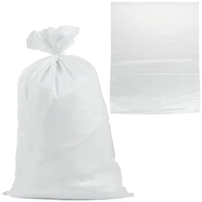 GEKO Witte polypropyleen zak - 65x105 cm - 50 kg draagkracht - Weerbestendig - 100 stuks