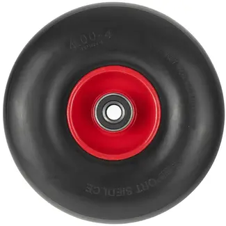 GEKO Volledig wiel - gladde slick band - 4.00-4 - 20 mm naaf - 80 kg belasting