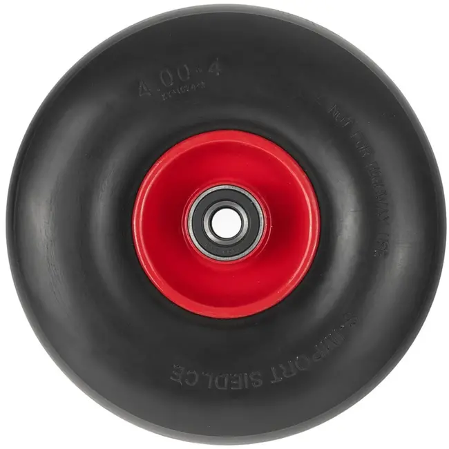 GEKO Volledig wiel - gladde slick band - 4.00-4 - 20 mm naaf - 80 kg belasting