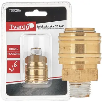 Tvardy Koppelstuk messing - snelkoppeling vrouwelijk - 6,35 mm - duurzaam - corrosiebestendig