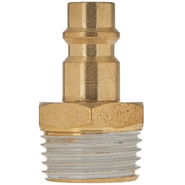 Tvardy Messing plug - externe schroefdraad - robuust - corrosiebestendig - 1/2" - blisterverpakking