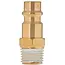 Tvardy Messing plug - externe schroefdraad - robuust - corrosiebestendig - 1/4"