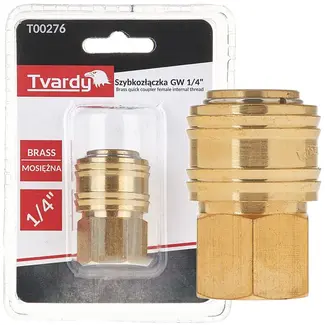 Tvardy Messing snelkoppeling - interne draad - duurzaam - corrosiebestendig - 6 mm