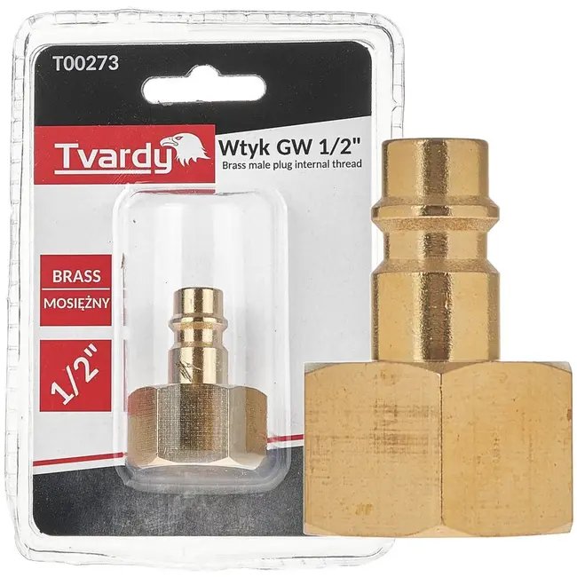 Tvardy Messing plug met interne schroefdraad - corrosiebestendig - 1/2" - duurzaam ontwerp