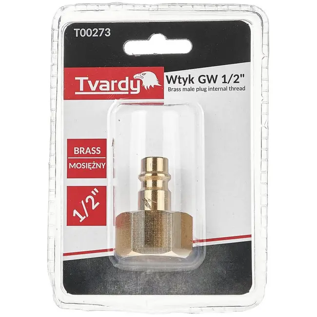 Tvardy Messing plug met interne schroefdraad - corrosiebestendig - 1/2" - duurzaam ontwerp