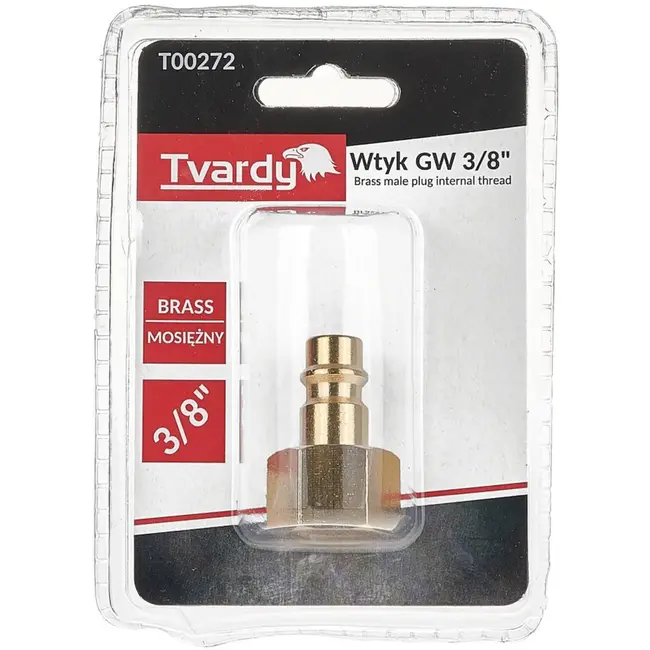 Tvardy Messing plug - Interne schroefdraad 3/8" - Corrosiebestendig - Voor veeleisende systemen