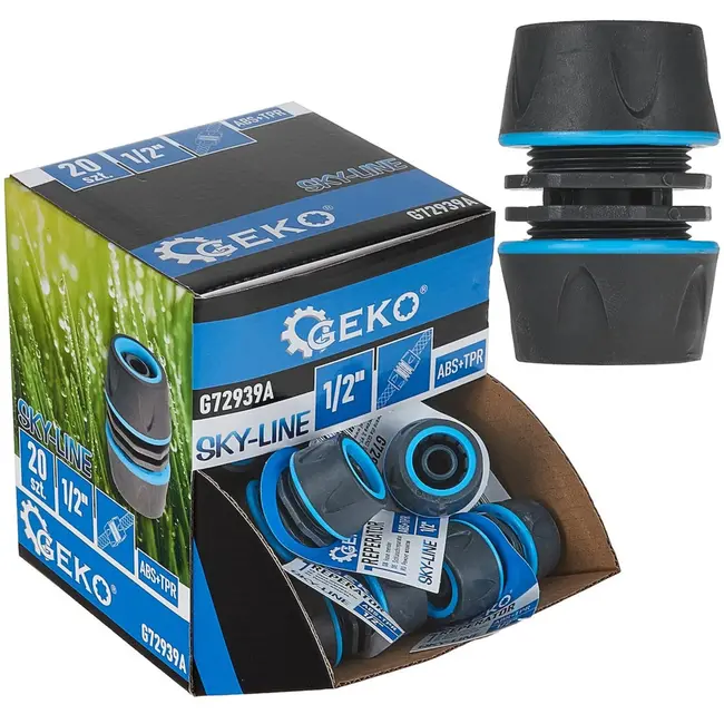 GEKO Hoesreparatieverbinder - Duurzaam - Antislip - Eenvoudige Montage - 1/2" - Weerbestendig - 20 stuks