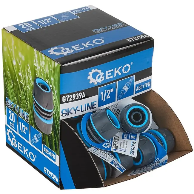 GEKO Hoesreparatieverbinder - Duurzaam - Antislip - Eenvoudige Montage - 1/2" - Weerbestendig - 20 stuks