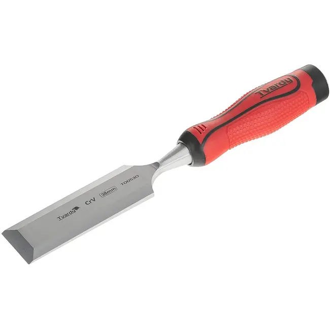 Tvardy Platte houtbeitel - CrV staal - Ergonomisch handvat - 38 mm breed