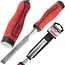 Tvardy Flat houtbeitel - 18 mm - CrV staal - Ergonomische grip - Stalen slagkap