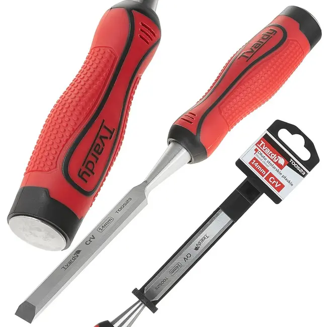 Tvardy Platte houtbeitel - CrV staal - Ergonomische grip - 14 mm