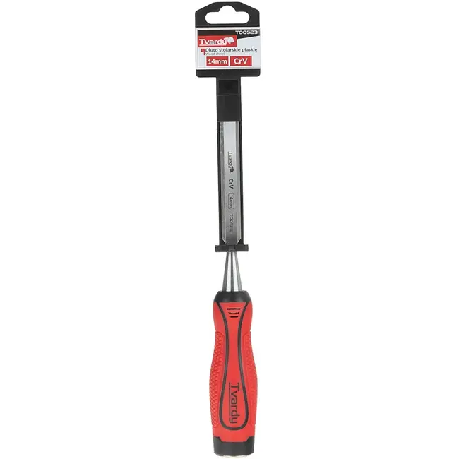 Tvardy Platte houtbeitel - CrV staal - Ergonomische grip - 14 mm