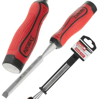 Tvardy Houtbeitel - Platte snede - CrV staal - Ergonomische greep - 12 mm