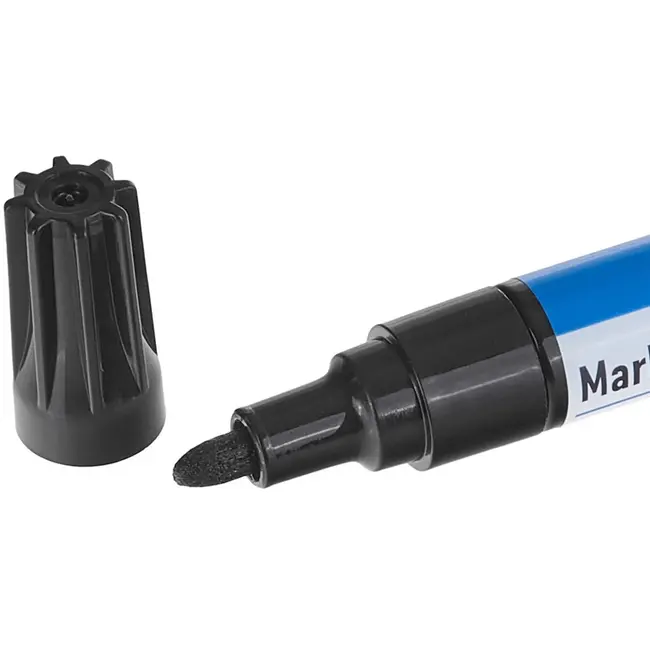 GEKO Zwarte permanente olieverfmarker - Duurzaam - Veelzijdig - Weerbestendig - 24 stuks