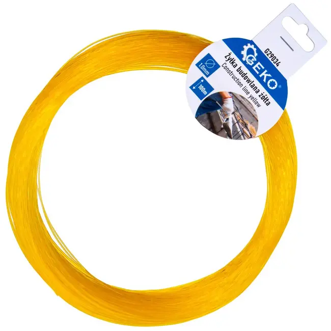 GEKO Constructielijn - Nylon - Geel - 1 mm - 100 m
