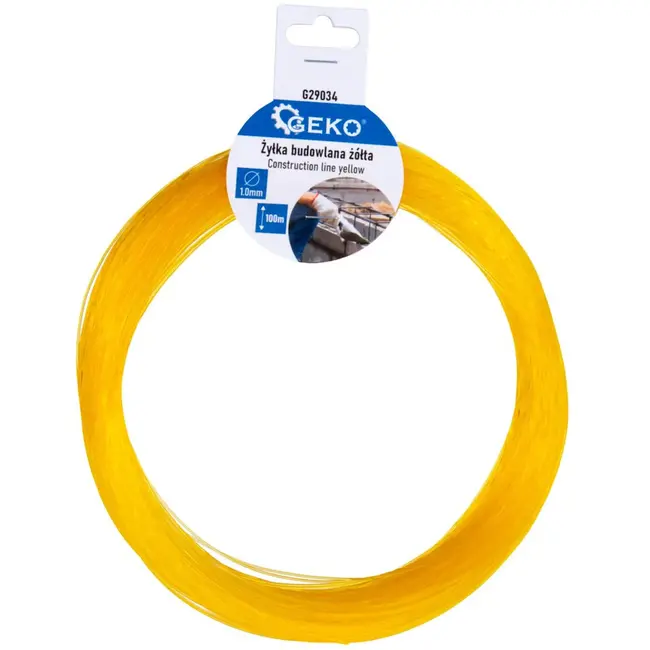 GEKO Constructielijn - Nylon - Geel - 1 mm - 100 m