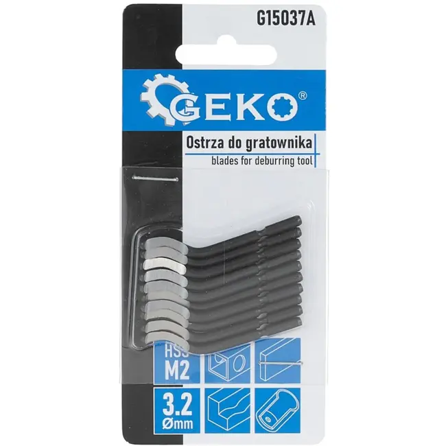 GEKO 10-delige set vervangmessen - HSS M2 - Voor ontbramen - Duurzaam en universeel inzetbaar