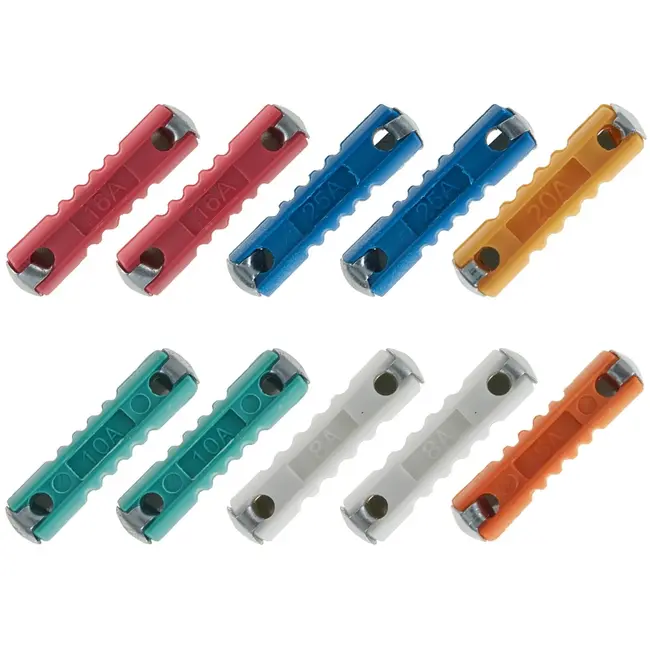 GEKO Cilindrische zekeringenset - 10 stuks - Diverse ampères - Bescherming tegen overspanning en kortsluiting