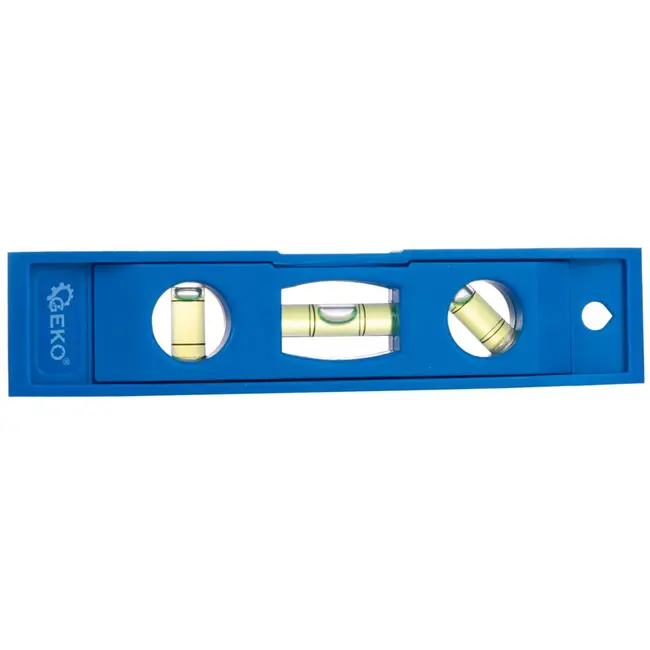 GEKO Compacte waterpas - Magnetisch - 3 bloklibellen - 15 cm - Blauw