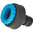 GEKO Tapconnector met reducer - Duurzaam - Rubberen grip - Snelkoppeling - Zwart/Blauw - 30 stuks