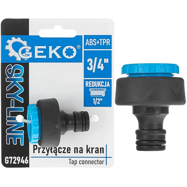 GEKO Tapconnector met reducer - Sterk en veelzijdig - Zwart en blauw