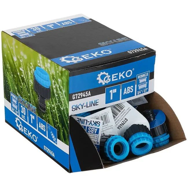GEKO Tapconnector - Universele Reducers - Duurzaam Plastic - Zwart/Blauw - 30 stuks
