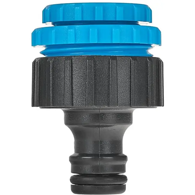 GEKO Tapconnector met Reducers - Duurzaam Plastic - Universele Compatibiliteit - Zwart/Blauw