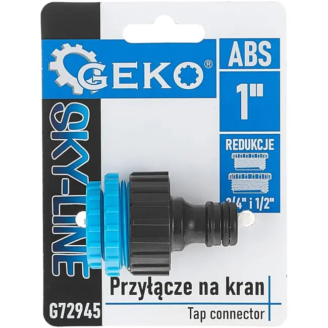 GEKO Tapconnector met Reducers - Duurzaam Plastic - Universele Compatibiliteit - Zwart/Blauw