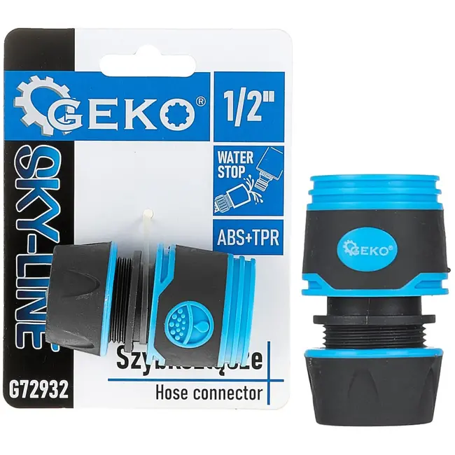 GEKO Waterstop slangverbinder - 1/2" - Antislip rubber - Duurzaam kunststof