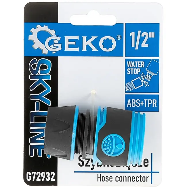 GEKO Waterstop slangverbinder - 1/2" - Antislip rubber - Duurzaam kunststof