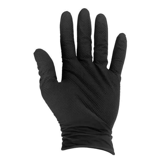 GEKO Nitrile handschoenen - stevige grip - XXL - zwart - 50 stuks