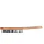 GEKO 5-rijen staalborstel - roestverwijdering - ergonomische houten greep - 13.5 x 2.5 cm werkoppervlak