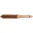 GEKO 5-rijen staalborstel - roestverwijdering - ergonomische houten greep - 13.5 x 2.5 cm werkoppervlak