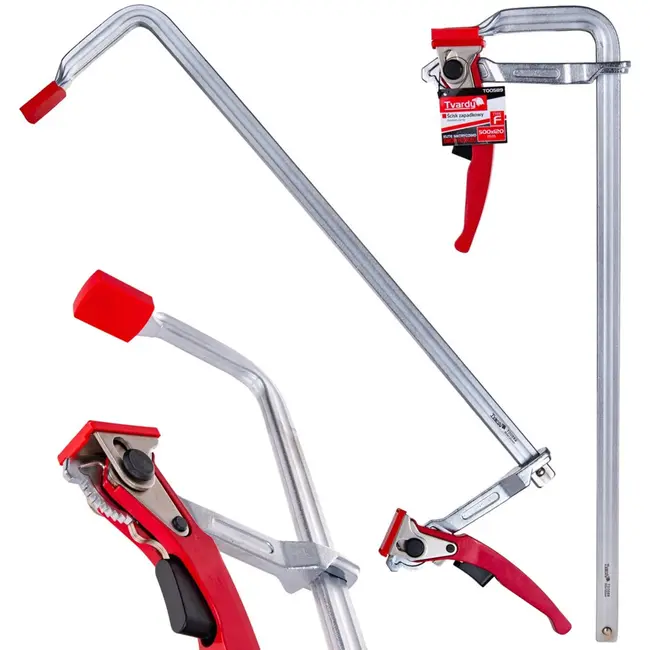 Tvardy Ratelsysteem houtklem - Gesmeed staal - 500 kg klemkracht - 500x120 mm