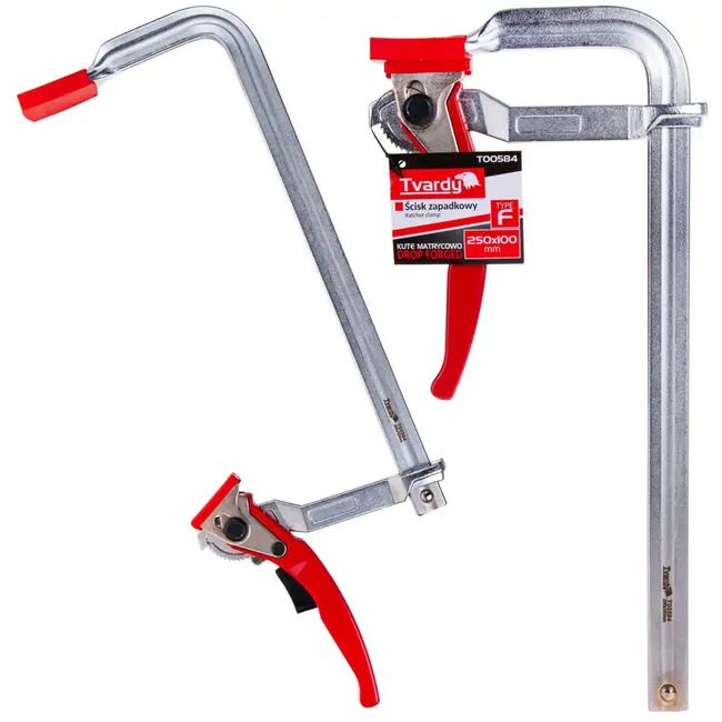 Tvardy Ratelsysteem houtklem - Gesmeed staal - 250x100 mm - 500 kg klemdruk