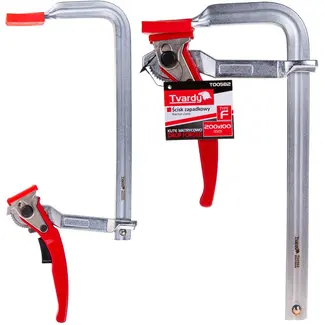 Tvardy Klem met ratelsysteem - Gesmeed staal - 200x100 mm - 500 kg klemmkracht - Chroom beschermlaag