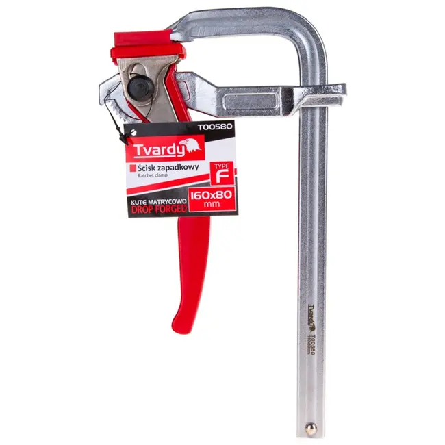 Tvardy Ratelsysteem houtklem - Gesmeed staal - 160x80 mm - 500 kg klemkracht