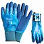 GEKO Waterdichte werkhandschoenen - polyester/latex - maat 11 - blauw - 12 stuks