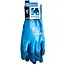 GEKO Waterdichte werkhandschoenen - Polyester/Latex - Maat 8 - Blauw - Elastische manchet - 12 stuks