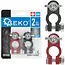GEKO Aluminium accuklemmen set - 2 stuks - rood en zwart - voor 6V/12V batterijen