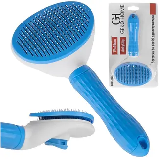 GEKO Zelfreinigende borstel - Ergonomisch ontwerp - Rubberen grip - 90x50 mm - Voor huisdierverzorging