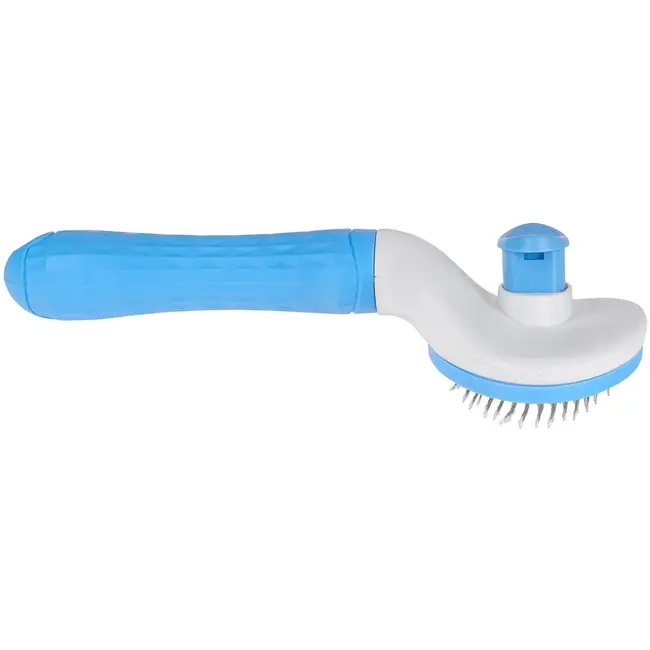 GEKO Zelfreinigende borstel - Ergonomisch ontwerp - Rubberen grip - 90x50 mm - Voor huisdierverzorging