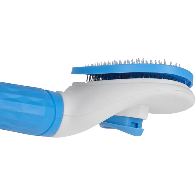 GEKO Zelfreinigende borstel - Ergonomisch ontwerp - Rubberen grip - 90x50 mm - Voor huisdierverzorging