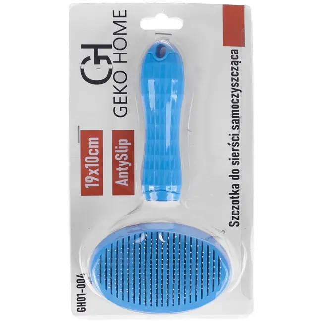 GEKO Zelfreinigende borstel - Ergonomisch ontwerp - Rubberen grip - 90x50 mm - Voor huisdierverzorging